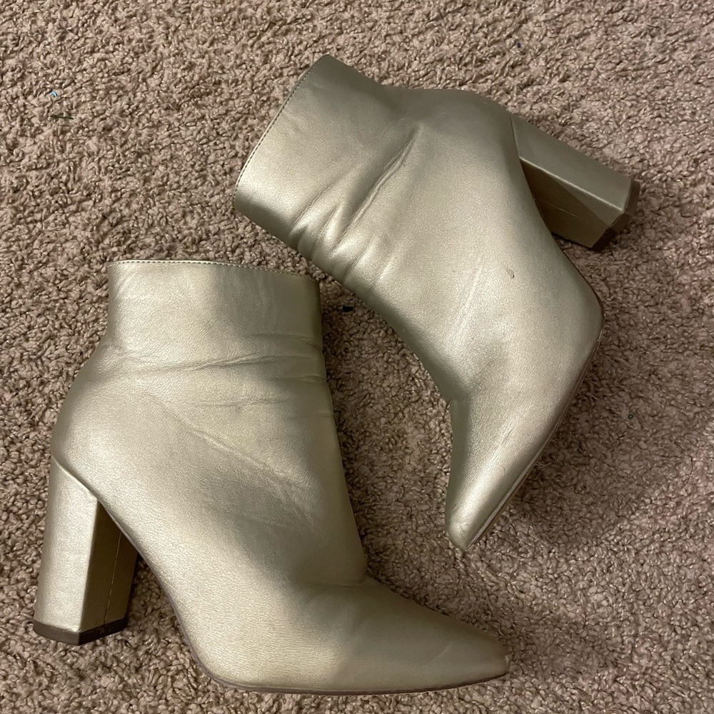 Golden Ankle Booties